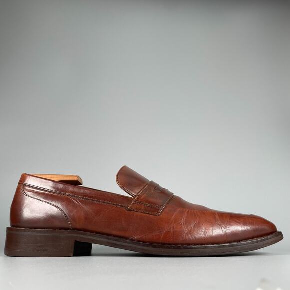 Cole Haan Men’s 11 D Burgundy Leather Slip On Penny Loafer Dress Shoe Casual GUC main image 7